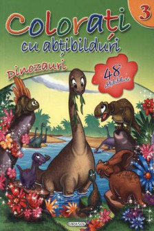 Colorati cu abtibilduri 3. Dinozauri