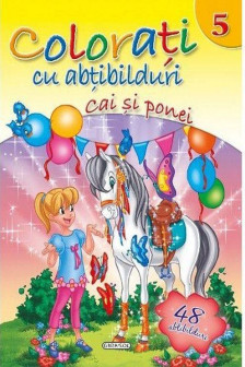 Colorati cu abtibilduri 5. Cai si ponei