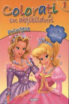 Colorati cu abtibilduri 1.Printese