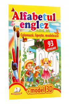 Coloreaza lipeste-Alfabetul englez