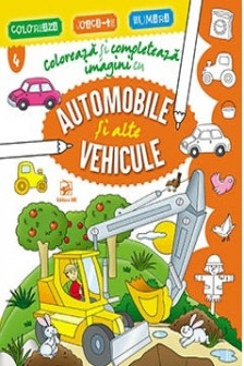 Coloreaza si completeaza imagini cu automobile si alte v