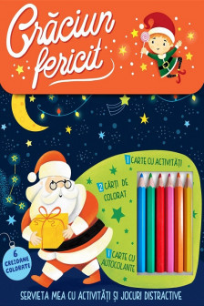 Craciun fericit - Servieta mea cu activitati si jocuri distractive
