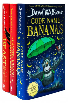 David Walliams 3 Books Set Collection (Code Name Bananas Gangsta Granny Strikes Again The Beast of Buckingham Palace)