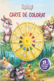 DISNEY IEPURASI. CARTE DE DESENAT. 12 creioane mici pentru maini de pitici