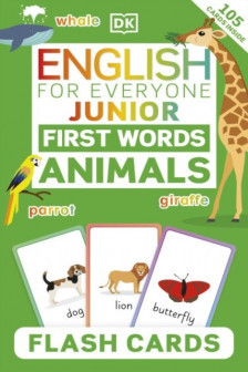 English for Everyone Junior: First Words Animals Flash Cards