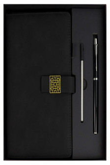 Ежедневник + ручка шариковая + стержень + пакет бумажный (набор подарочный)