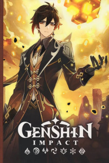 Genshin Impact на каждый день с наклейками (коричневый)