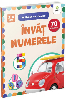 Invat numerele. Activitati cu stickere (2-4 ani)