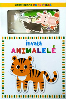 Invata animalele carte cu puzzle