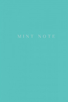 Mint Note. Стильный блокнот с мятными страницами