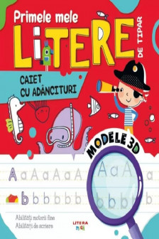 PRIMELE MELE LITERE DE TIPAR. Caiet cu adancituri