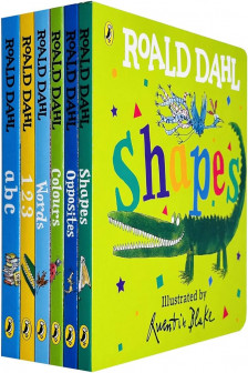 Roald Dahl Early Learning Pre-School 6 Baby Board Books Collection Set