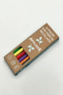 Set 6 pixuri din hartie reciclata Planeta Arthur (model Apolodor)