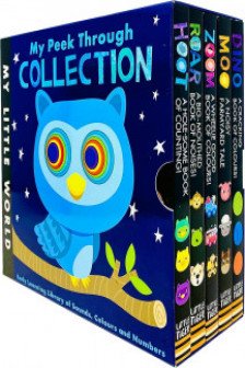 My Little World Peek Through Collection 5 Books Box Set Dino Moo Zoom Roar Hoot (Series 2)