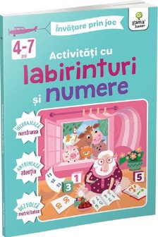 Activitati cu labirinturi si numere 4-7 ani