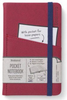 Bookaroo Pocket Notebook A6 Journal Dark Red