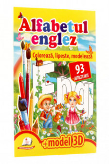 Coloreaza lipeste-Alfabetul englez