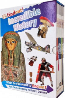 DK findout!: Incredible History Collection 8 Books Box Set Ancient Rome Stone Age Ancient Egypt Vikings