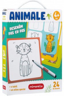 Joc educativ Animale Desenam pas cu pas