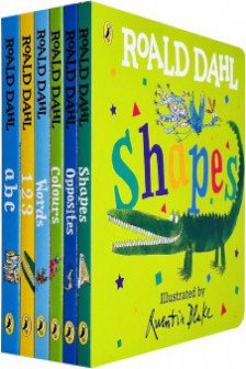 Roald Dahl Early Learning Pre-School 6 Baby Board Books Collection Set