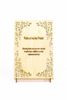 Diploma personalizata din lemn- Pentru cel mai bun Prieten!