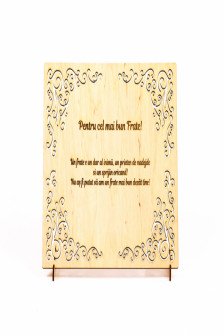 Diploma personalizata din lemn- Pentru cel mai bun Frate!