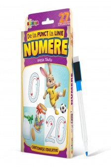 27 de cartonase educative. De la punct la linie. Numere