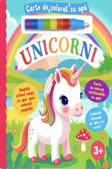 Unicorni carte de colorat cu apa