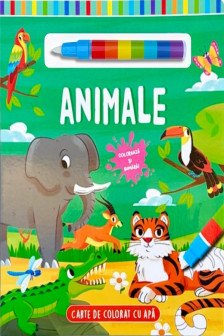 Animale - Coloreaza Cu Apa Si Numara
