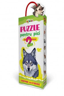 Animale din padure (Puzzle pentru pici din 2 piese)