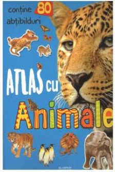 Atlas cu animale 80 de abtibilduri