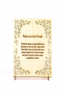 Diploma personalizata din lemn- Pentru cei mai buni Parinti!