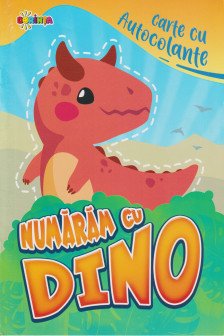 Carte cu autocolante : Numaram cu Dino