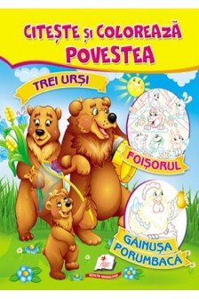 Citiste si coloreaza Trei ursi
