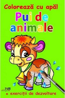 Coloreaza cu apa Pui de animale