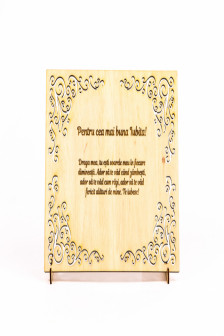 Diploma personalizata din lemn- Pentru cea mai buna Iubita!