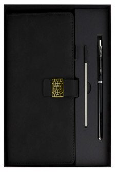 Ежедневник + ручка шариковая + стержень + пакет бумажный (набор подарочный)