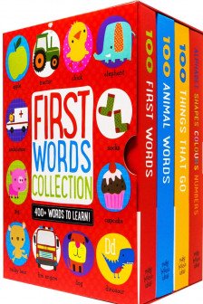 First 100 Board Book Box Set (4 Books): First 100 Words / Numbers Colors Shapes / First 100 Animals