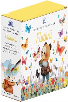 Fluturii - Puzzle magic de colorat cu apa
