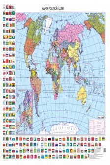 Harta politica a lumii A1 cu drapele