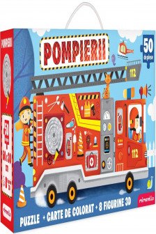Joc educativ - Puzzle Mimorello - Pompierii