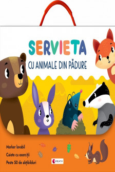 Servieta cu animale din padure