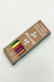 Set 6 pixuri din hartie reciclata Planeta Arthur (model Apolodor)