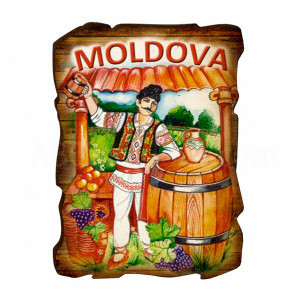 Magnet-suvenir Moldova (lemn)