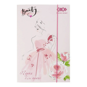Mapa carton pentru Educatia Tehnologica Beauty, Cardboard, Elastic A4+ (300*212*28 Mm), Kids Line ZB.14930
