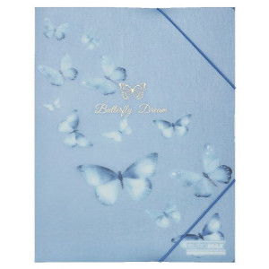 Mapa cu benzi elastice Arabeski, A4, Neon Blue BM.3908-45