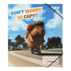 Mapa pentru caiete Capybara, Cardboard, On An Elastic Band В5 (200Х230Mm), Kids Line ZB.14990-46