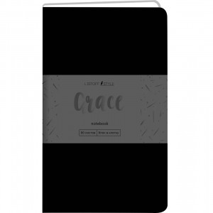 Notebook A6- 80f КЗГК6803877 Grace. Черный агат piele artif. Patr. Punct
