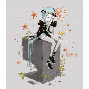 Notebook A6 80f КЗ6803993 Девочка с голубыми волосами (Эксклюзив) patr