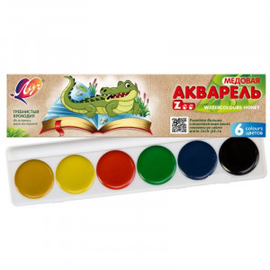 Acuarela 6 cul cu pensula ZOO_Луч